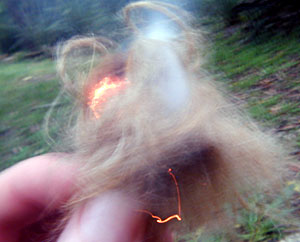 Hand Drill Fire Kit - Coal in Tinder Bundle