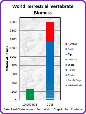 World Terrestrial Vertebrate Biomass by Paul Chefurka